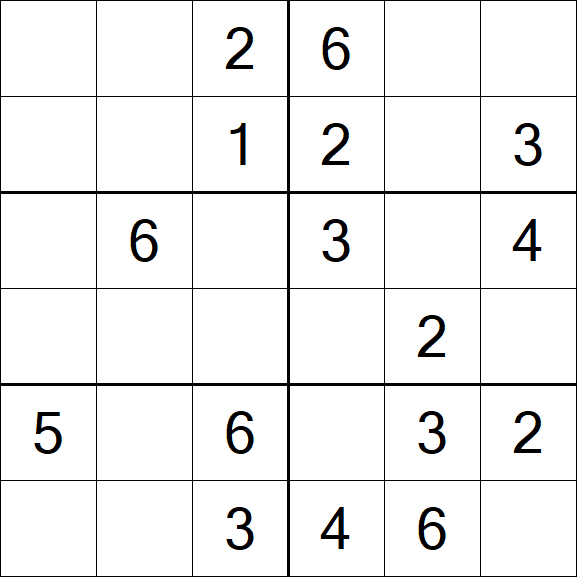 Sudoku 6x6 - Fácil
