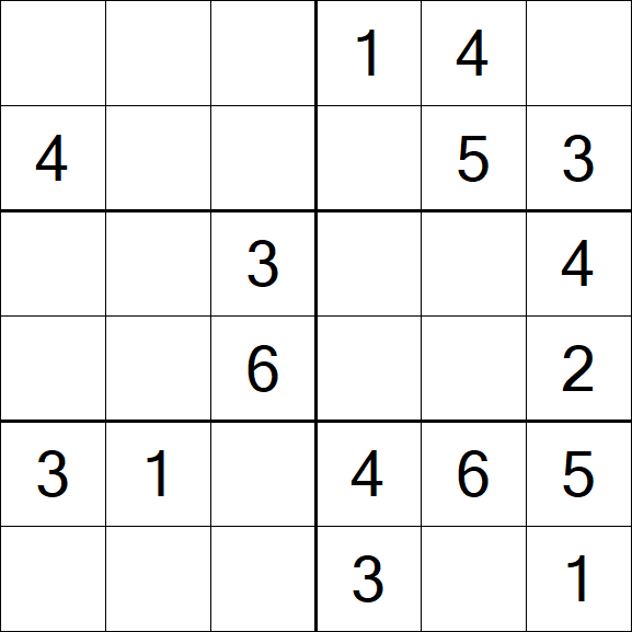 Sudoku 6x6 - Easy