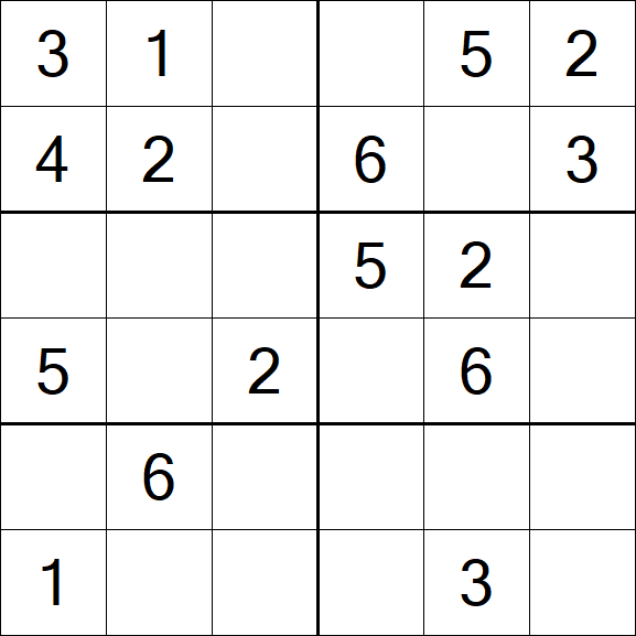 Sudoku 6x6 - Easy