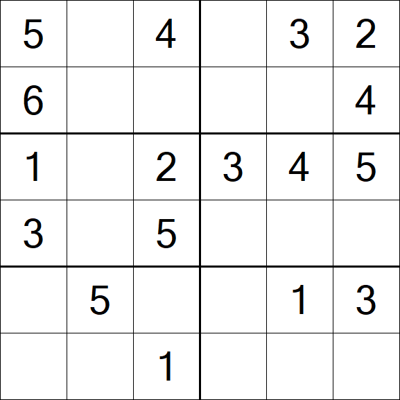 Sudoku 6x6 - Easy