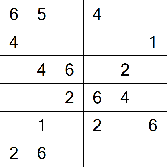 Sudoku 6x6 - Easy