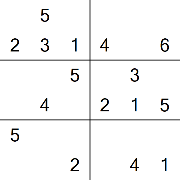 Sudoku 6x6 - Easy