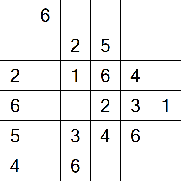 Sudoku 6x6 - Easy