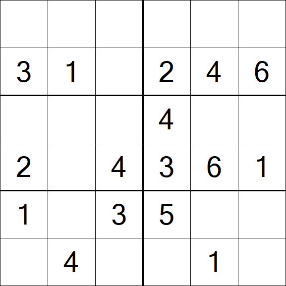 Sudoku 6x6 - Simple