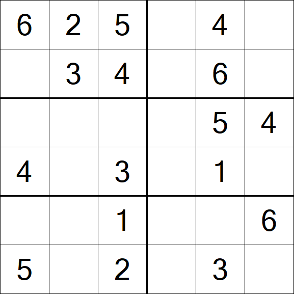 Sudoku 6x6 - Easy