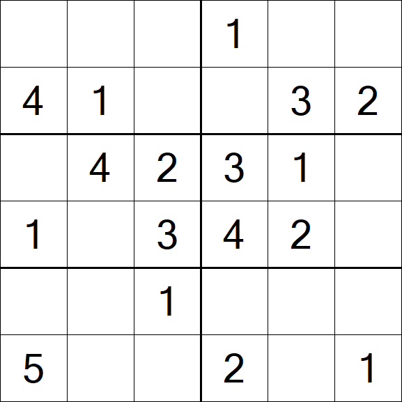 Sudoku 6x6 - Easy