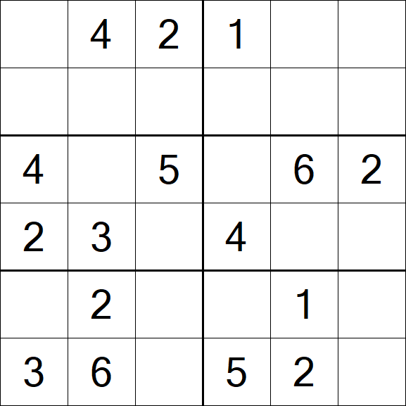 Sudoku 6x6 - Easy