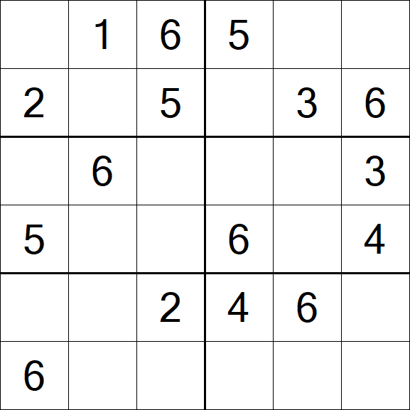Sudoku 6x6 - Simple