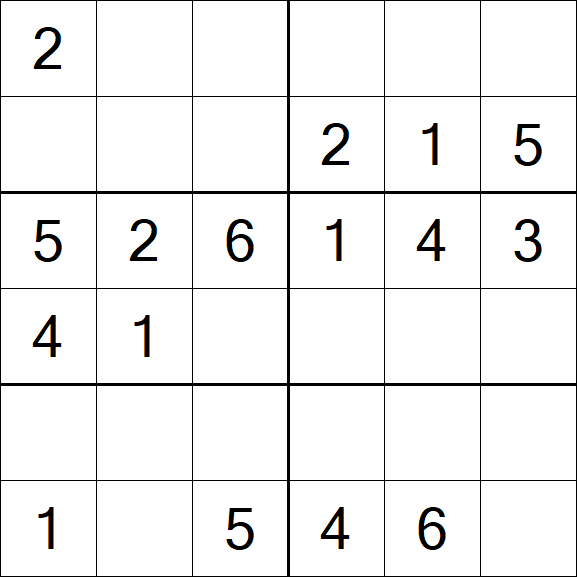 Sudoku 6x6 - Fácil