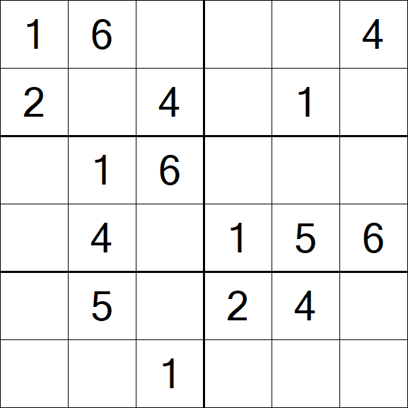 Sudoku 6x6 - Fácil