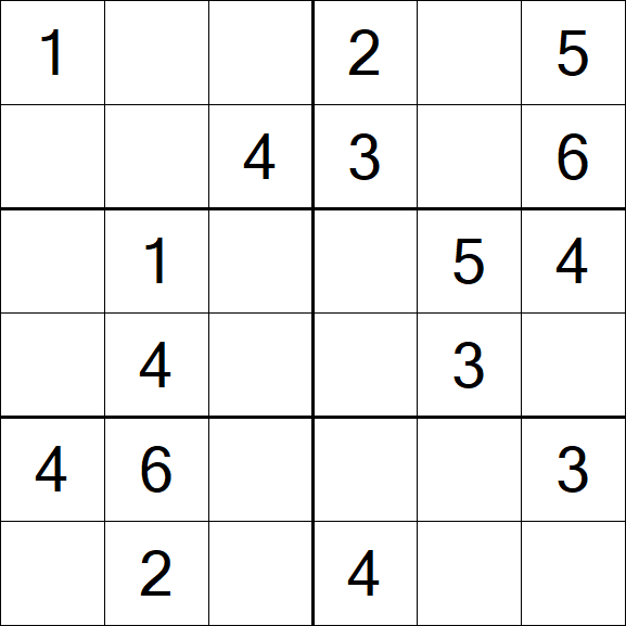 Sudoku 6x6 - Fácil