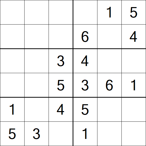 Sudoku 6x6 - Fácil