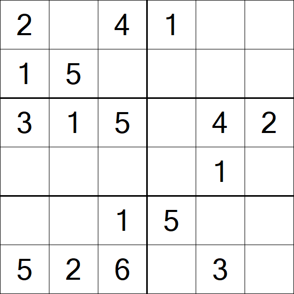 Sudoku 6x6 - Fácil