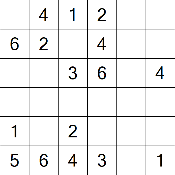 Sudoku 6x6 - Easy