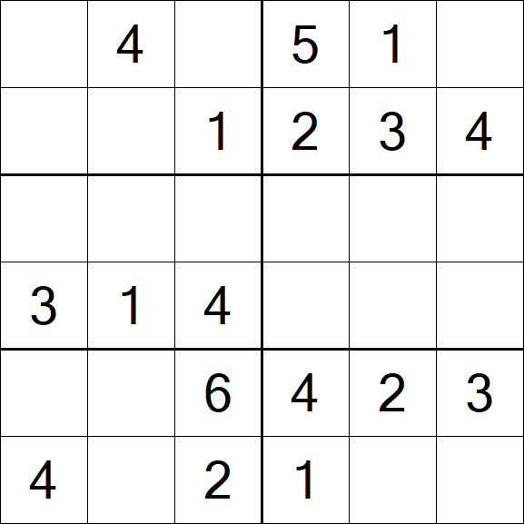 Sudoku 6x6 - Fácil