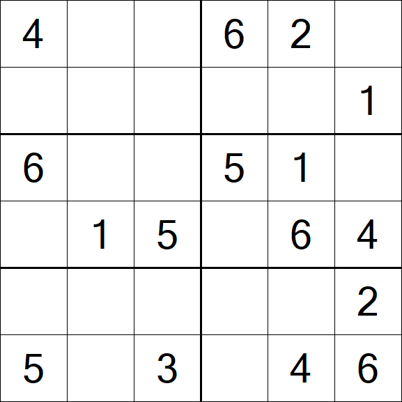 Sudoku 6x6 - Fácil