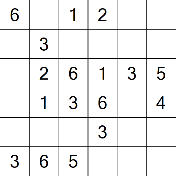 Sudoku 6x6 - Easy
