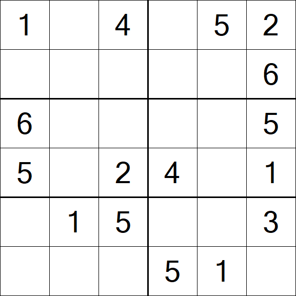 Sudoku 6x6 - Easy
