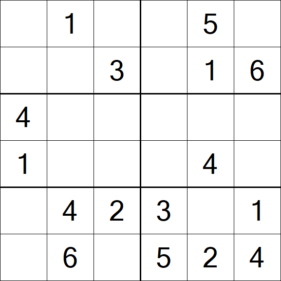 Sudoku 6x6 - Simple