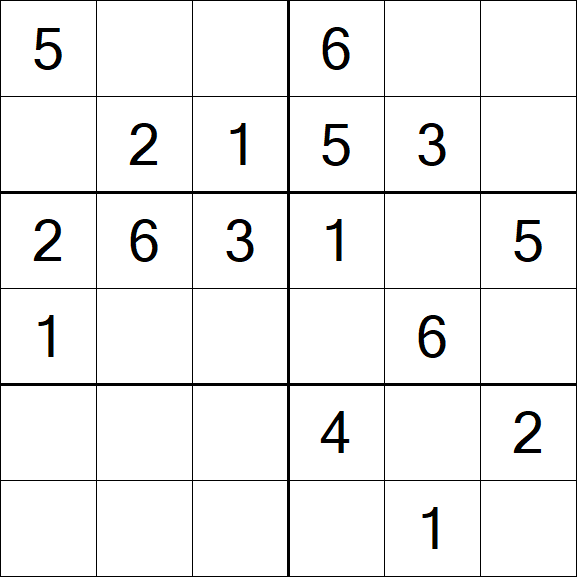 Sudoku 6x6 - Simple
