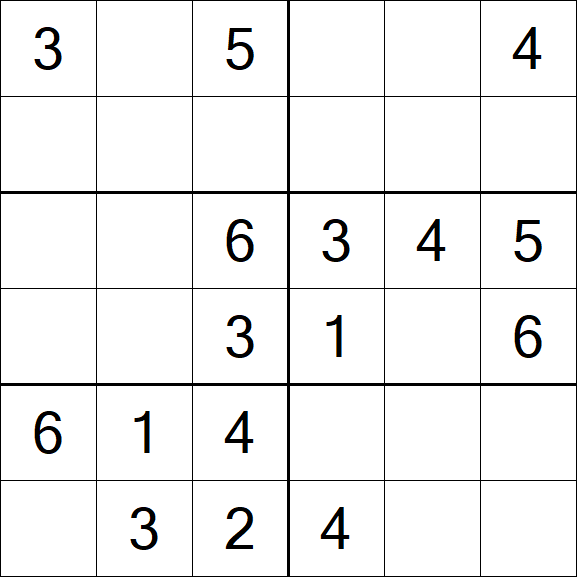Sudoku 6x6 - Simple