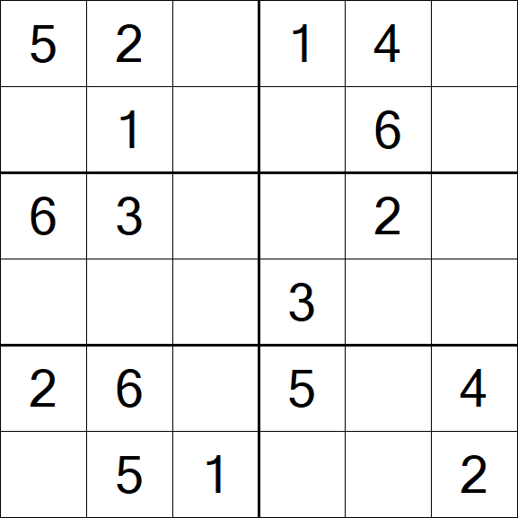 Sudoku 6x6 - Simple