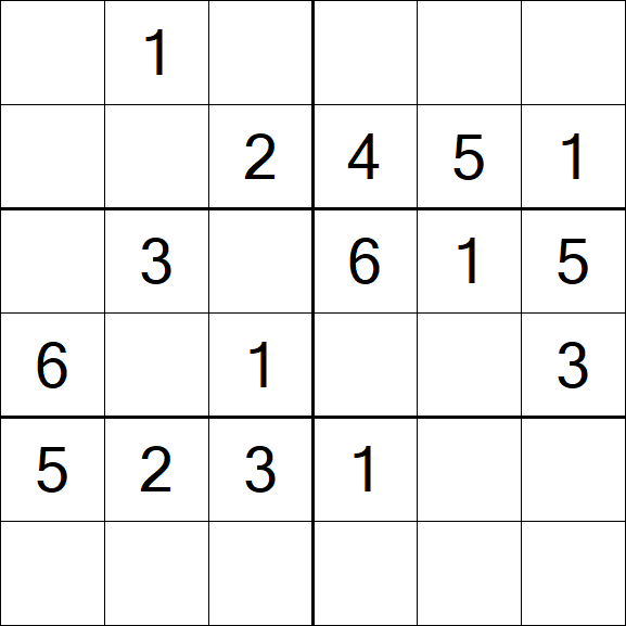 Sudoku 6x6 - Simple