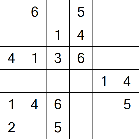 Sudoku 6x6 - Simple