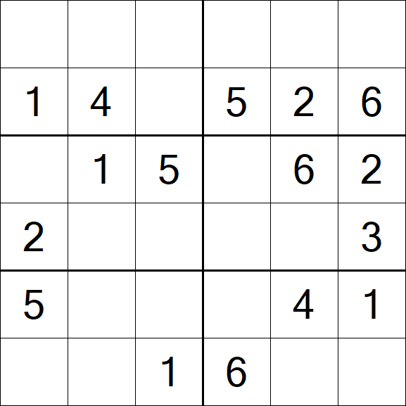 Sudoku 6x6 - Simple
