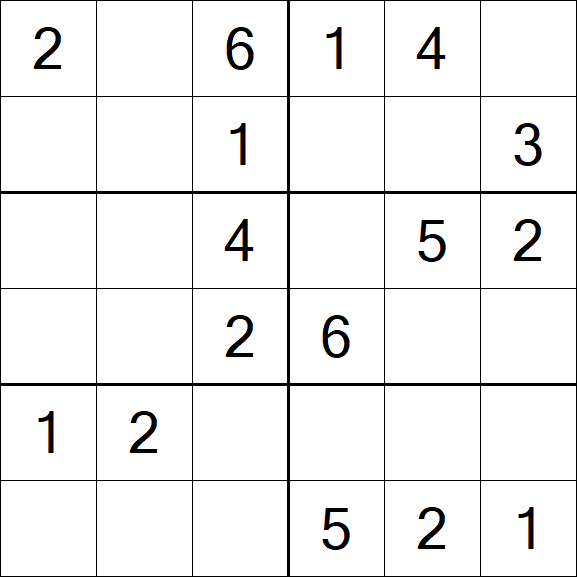 Sudoku 6x6 - Easy