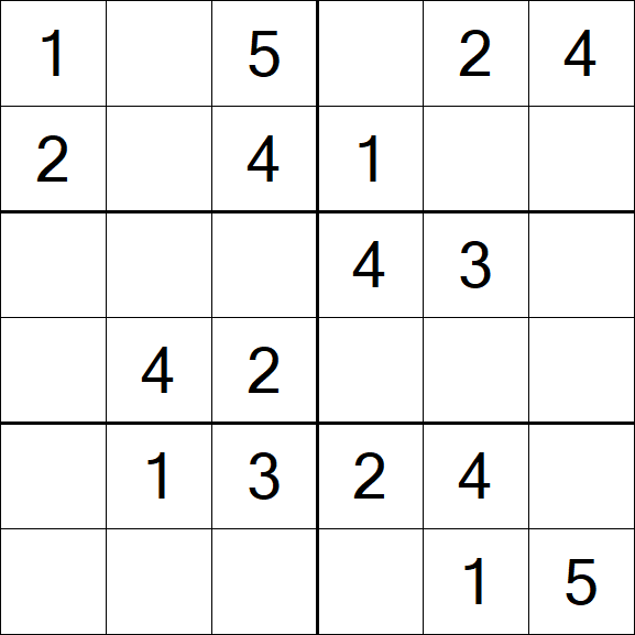 Sudoku 6x6 - Einfach