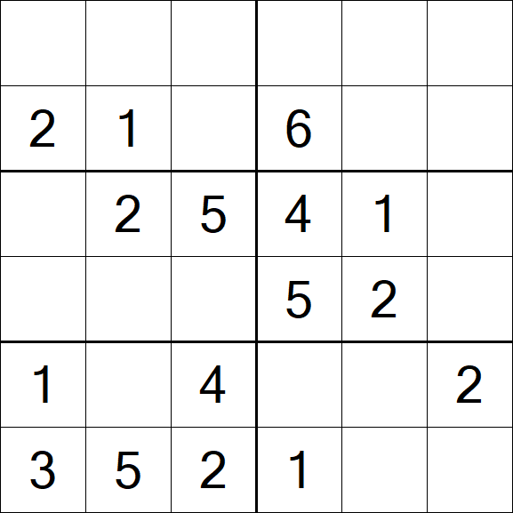Sudoku 6x6 - Fácil