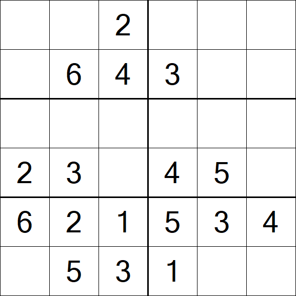 Sudoku 6x6 - Fácil