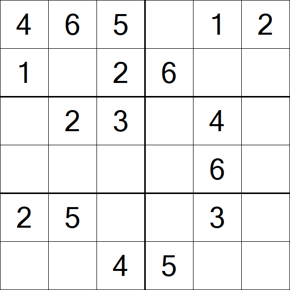 Sudoku 6x6 - Fácil