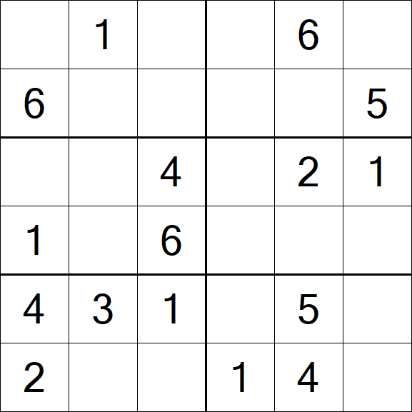 Sudoku 6x6 - Easy