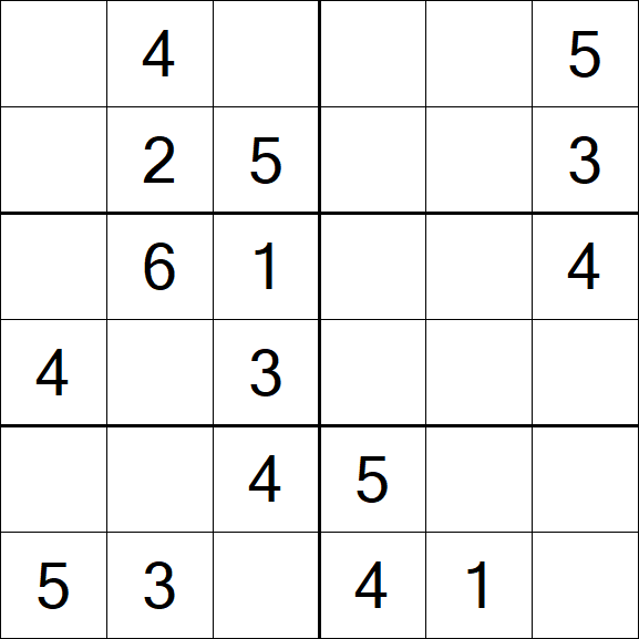 Sudoku 6x6 - Fácil