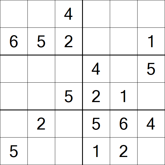 Sudoku 6x6 - Fácil