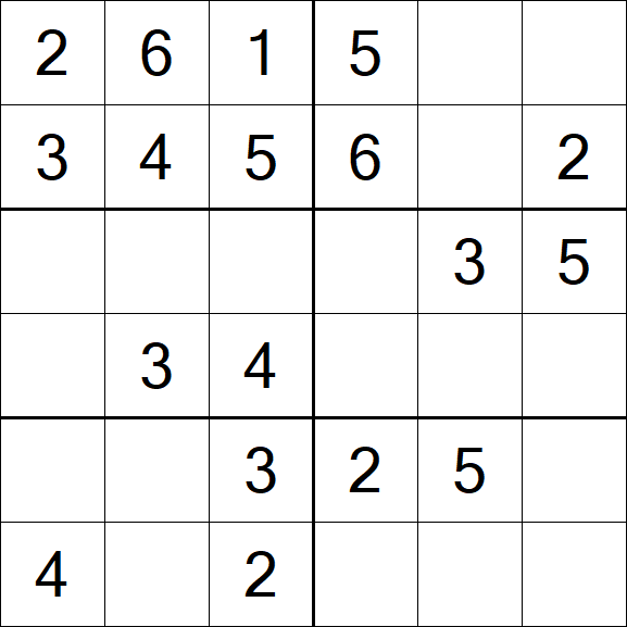 Sudoku 6x6 - Fácil