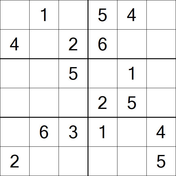 Sudoku 6x6 - Fácil