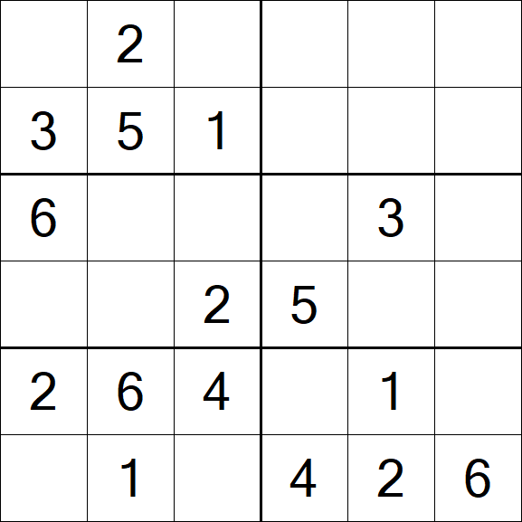 Sudoku 6x6 - Fácil