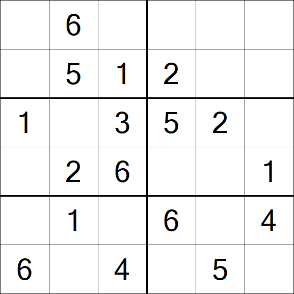 Sudoku 6x6 - Fácil