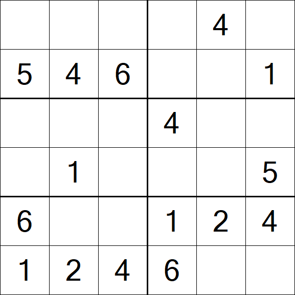 Sudoku 6x6 - Fácil