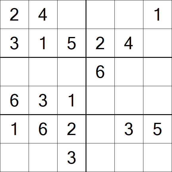 Sudoku 6x6 - Fácil