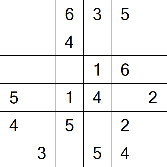 Sudoku 6x6 - Fácil