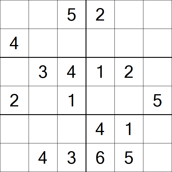 Sudoku 6x6 - Fácil