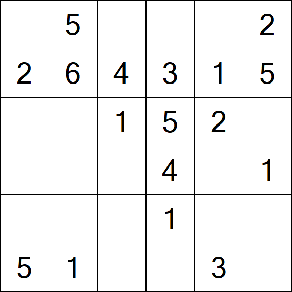 Sudoku 6x6 - Fácil