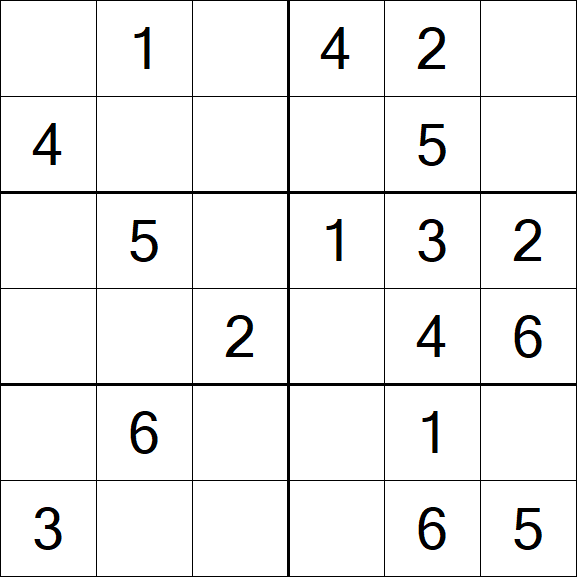 Sudoku 6x6 - Fácil