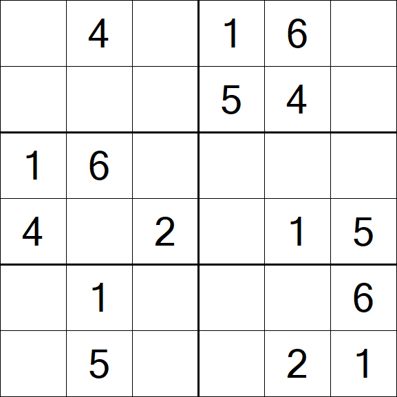 Sudoku 6x6 - Fácil