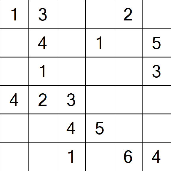 Sudoku 6x6 - Fácil