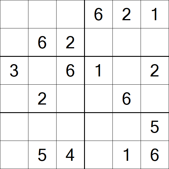 Sudoku 6x6 - Fácil